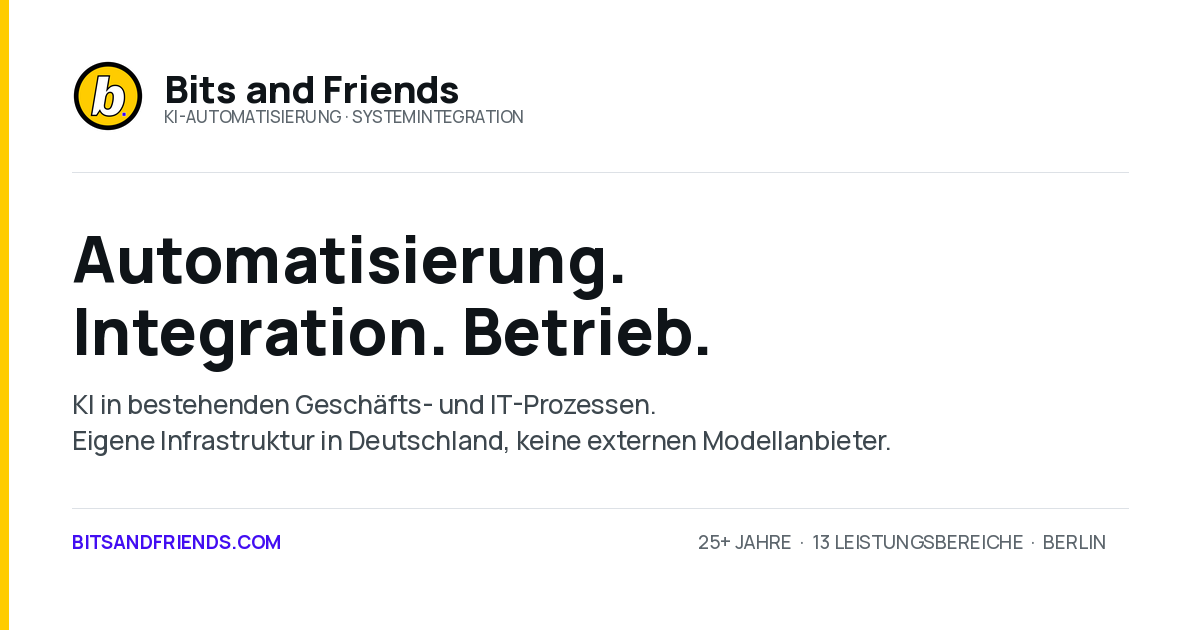 Bits and Friends GmbH website preview